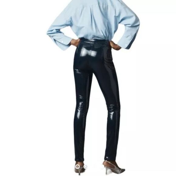 Maeve by Anthropologie Black Patent Leather Pants - Size US 10P - Picture 11 of 11